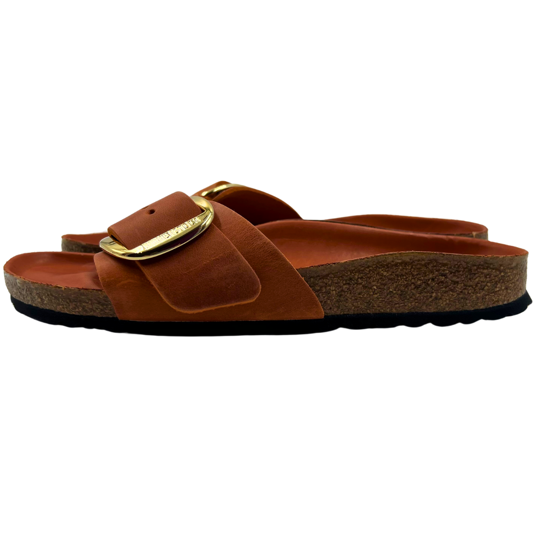 Birkenstock Burnt Orange Leather Flats