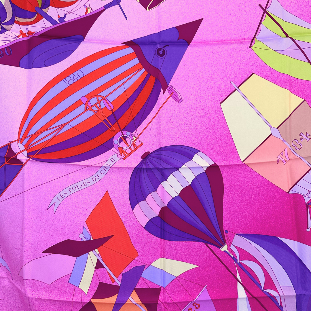 Hermes Scarf Les Folies Du Ciel by Loic Dubigeon