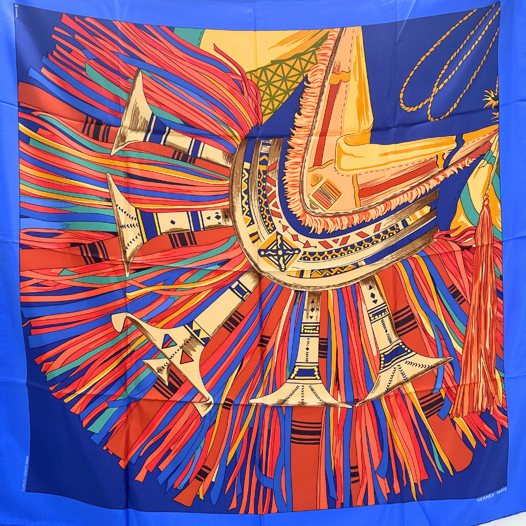 Hermes Scarf Cuirs Du Desert Detail by De La Pierre