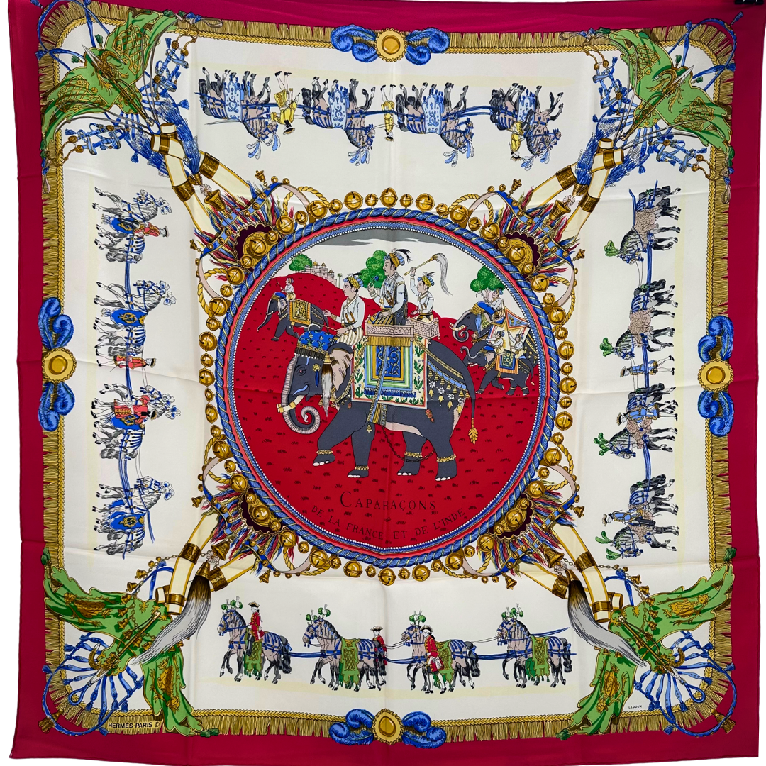 Caparacons de la France et de L'Inde Hermes Scarf by Philippe Ledoux