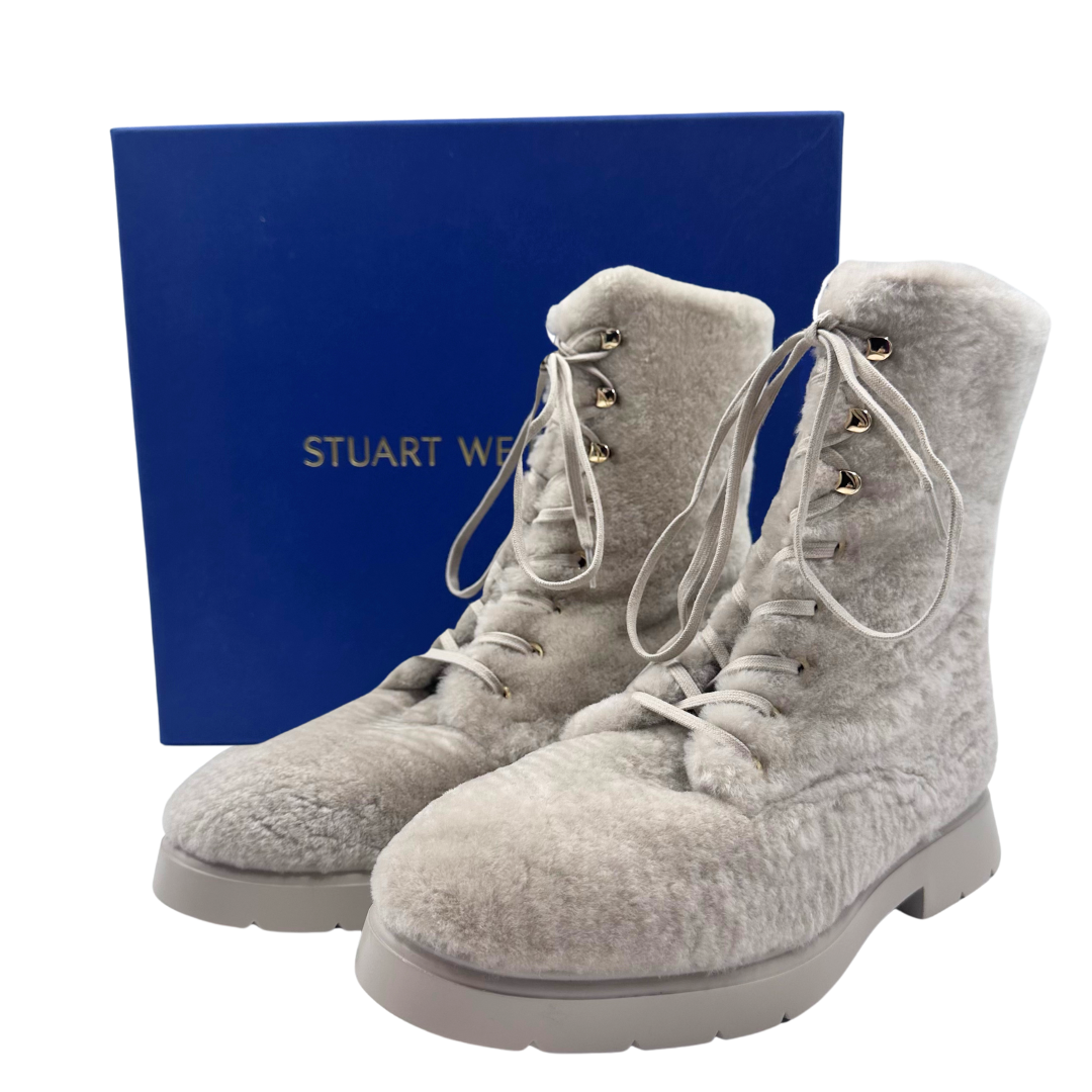 Stuart Weitzman 8 Tan Shearling Boots