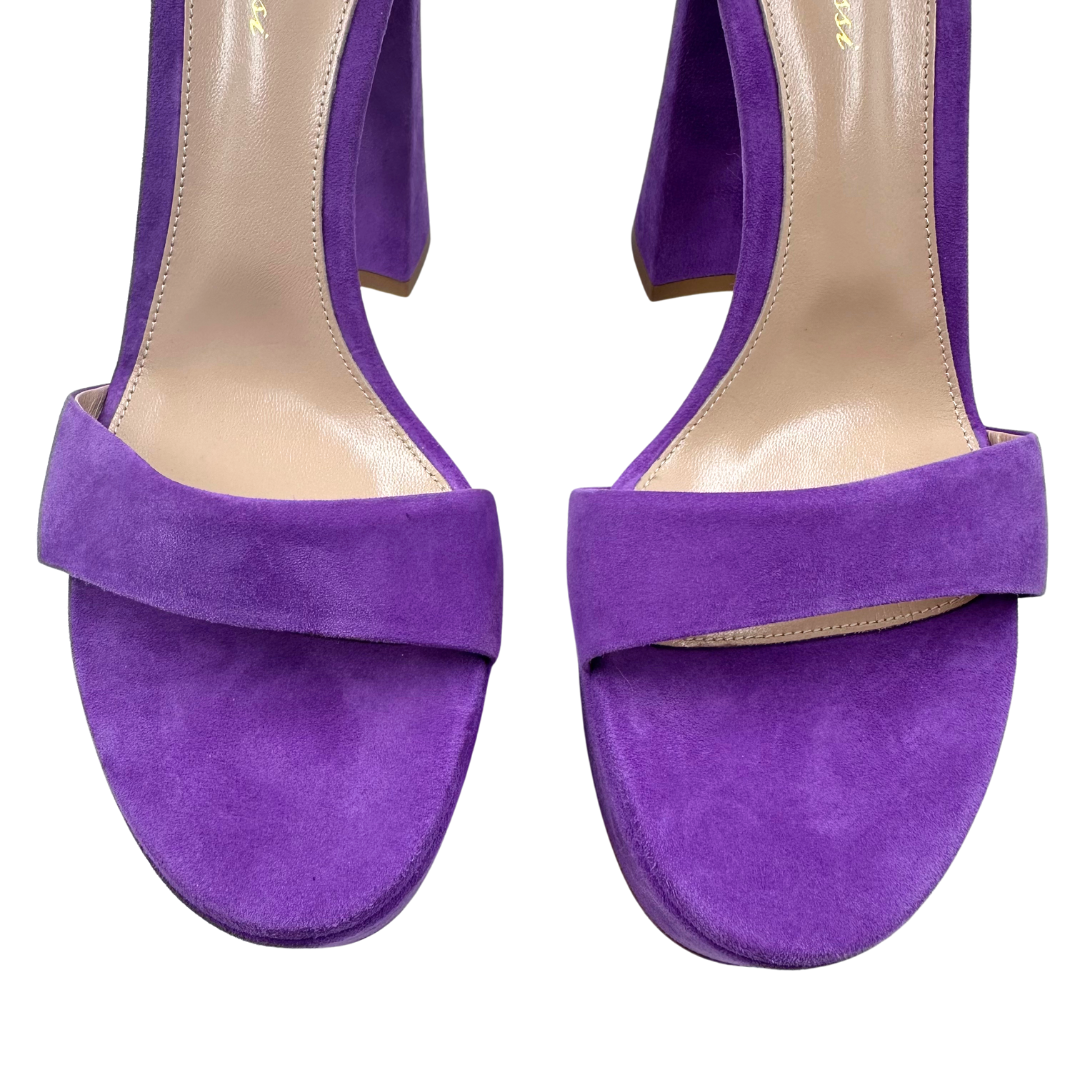 Gianvito Rossi 8 39 Purple Suede Heels