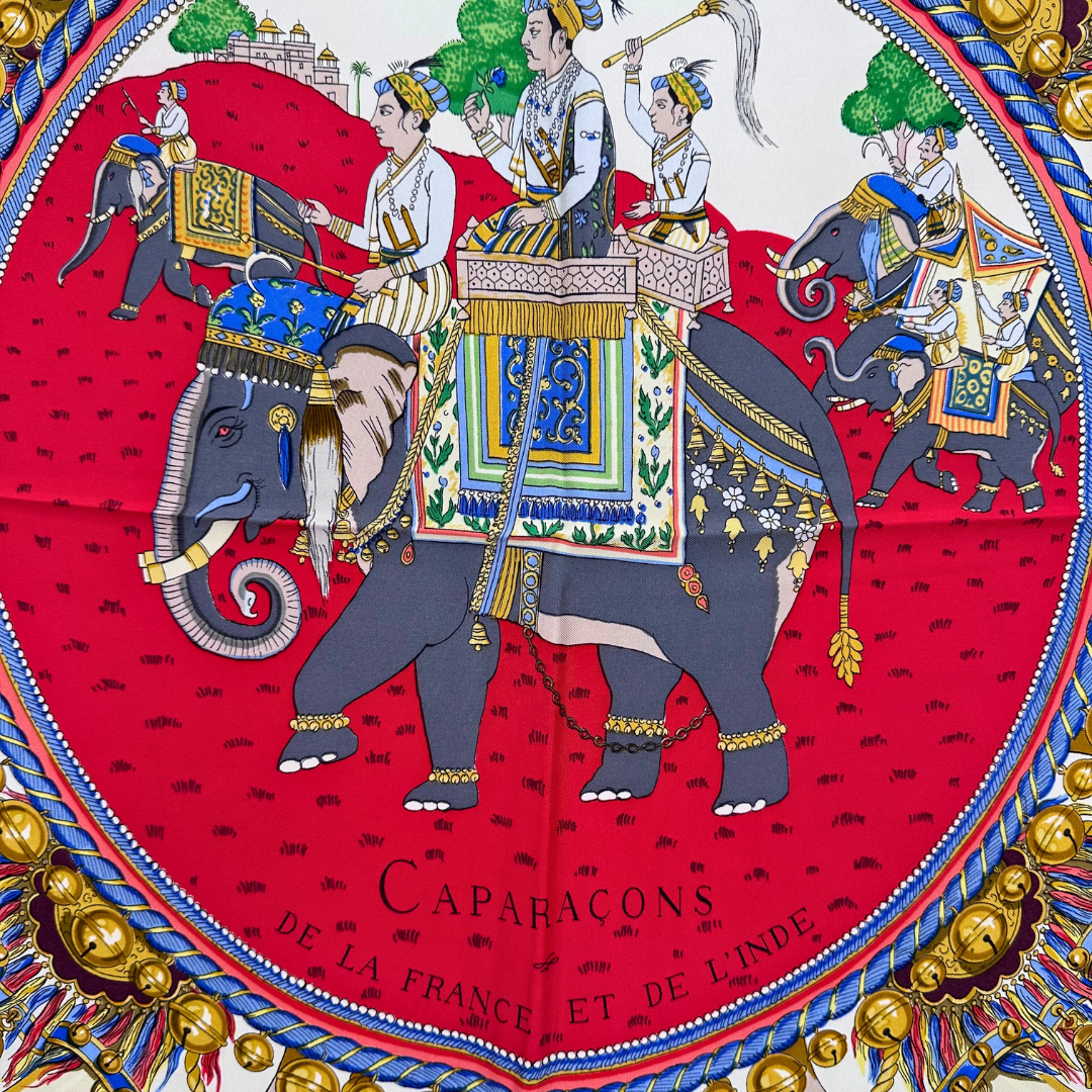 Caparacons de la France et de L'Inde Hermes Scarf by Philippe Ledoux