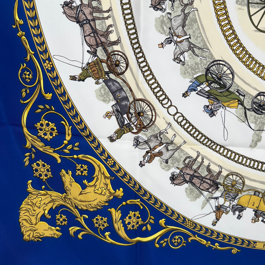 La Promenade de Longchamps Hermes Scarf By Philippe Ledoux