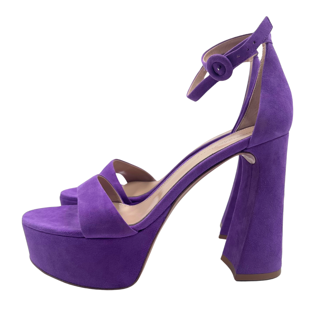 Gianvito Rossi 8 39 Purple Suede Heels