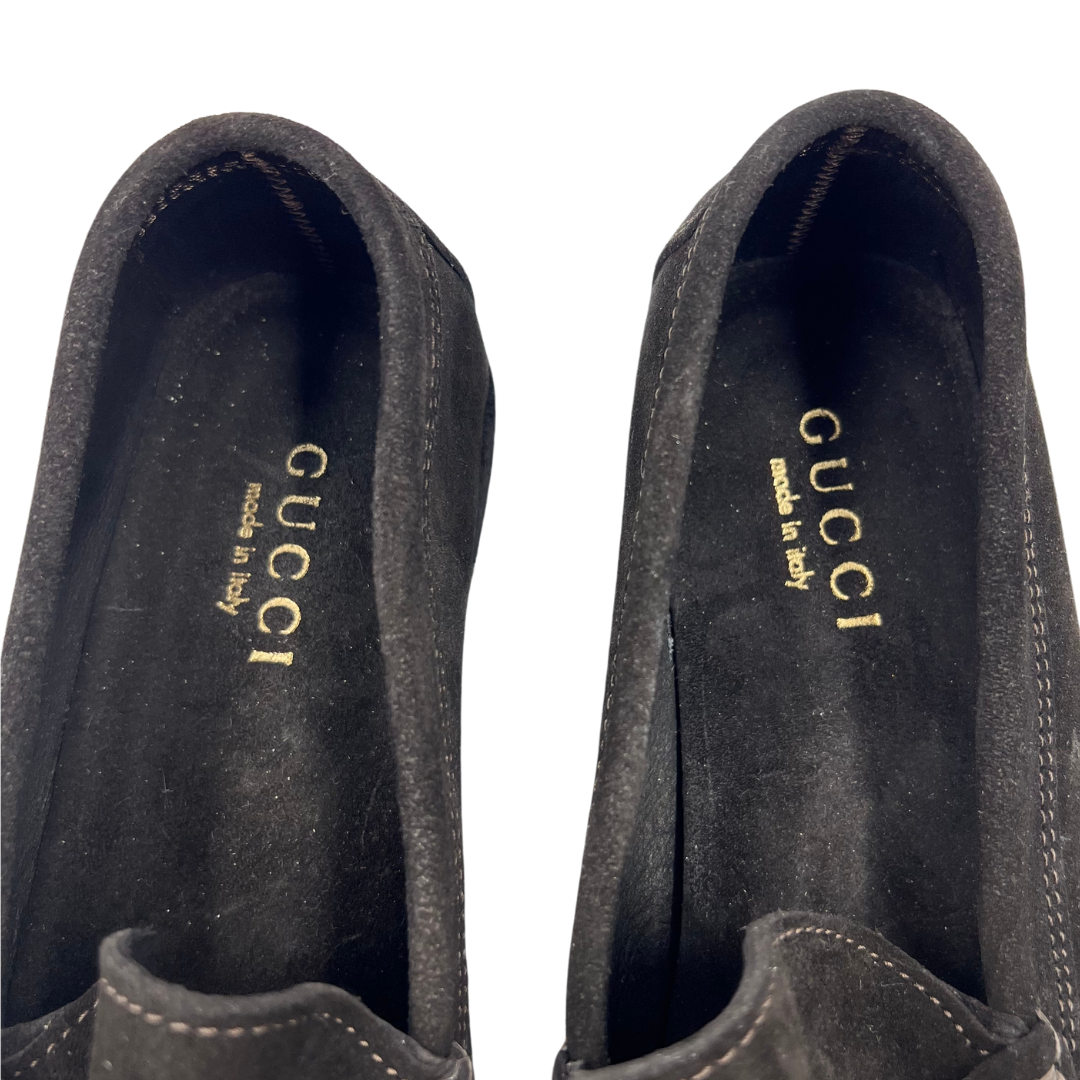 Gucci Brown Suede Flats