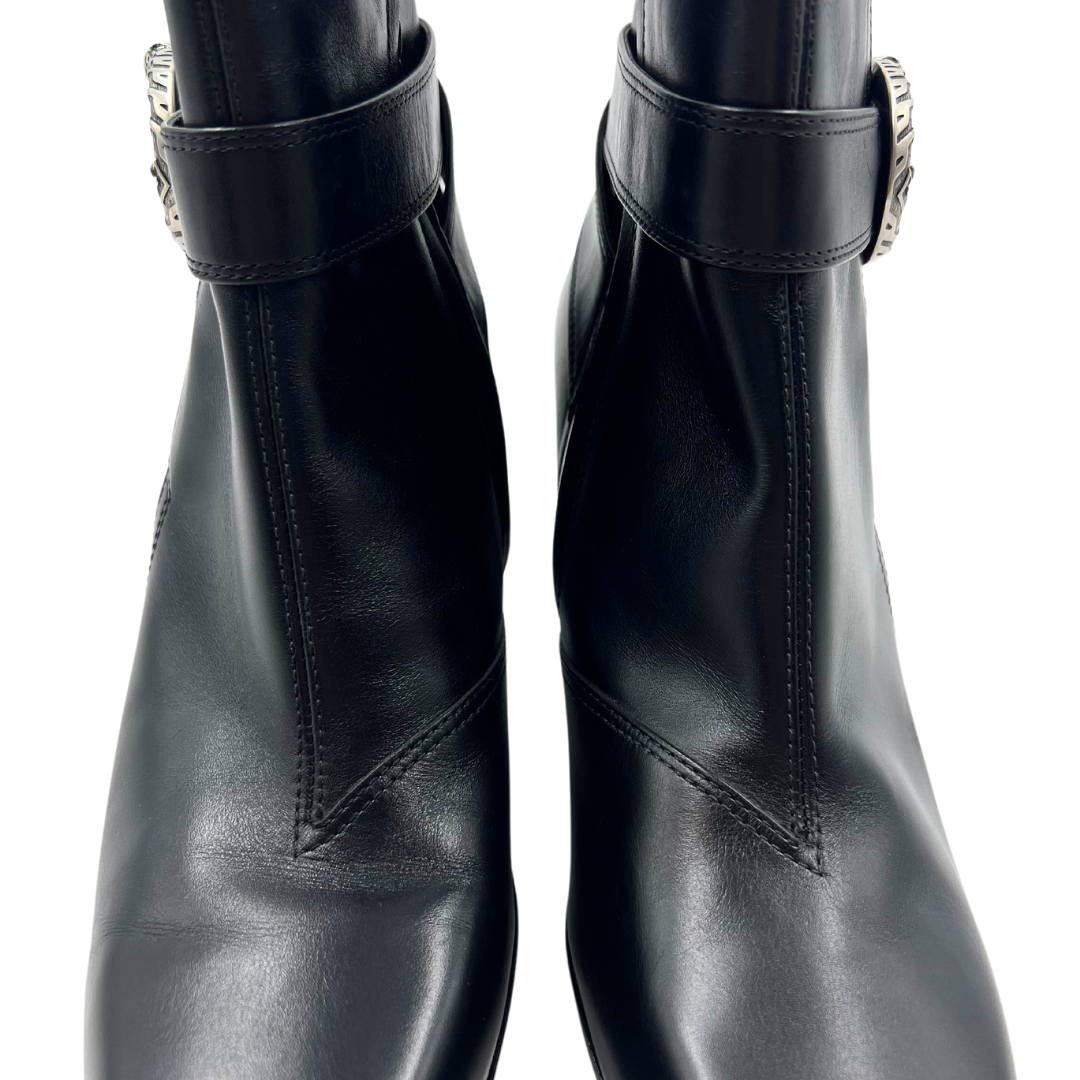 Gucci 9 39 Black Leather Boots