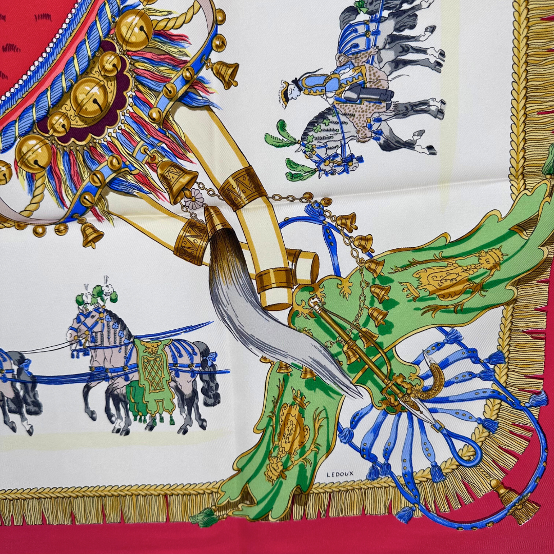 Caparacons de la France et de L'Inde Hermes Scarf by Philippe Ledoux