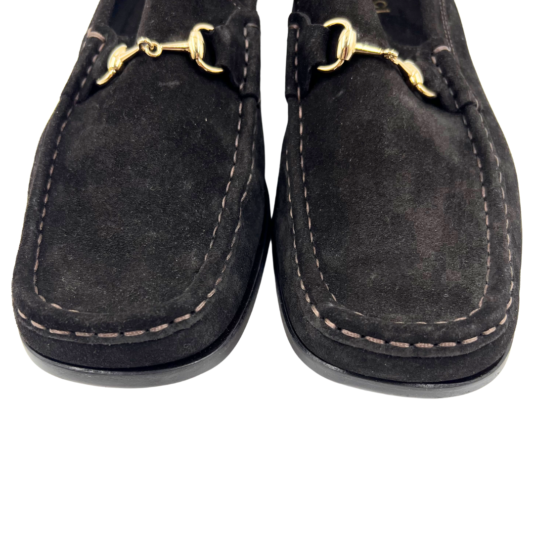 Gucci Brown Suede Flats