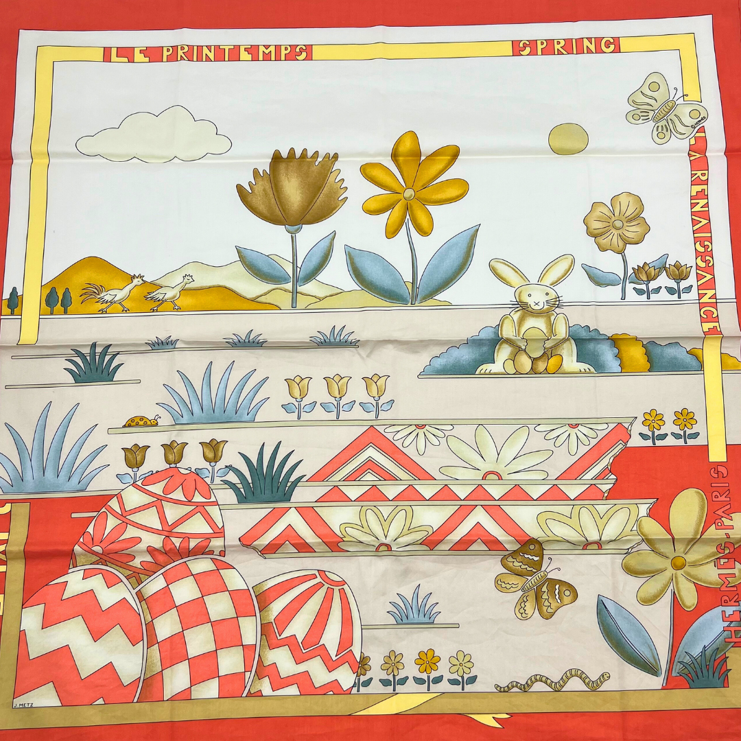 Hermes Scarf Le Printemps by Joachim Metz