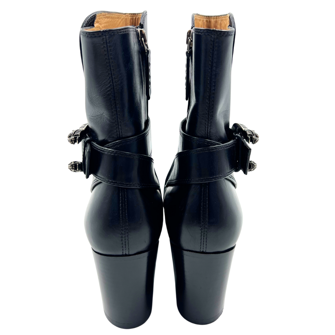 Gucci 9 39 Black Leather Boots