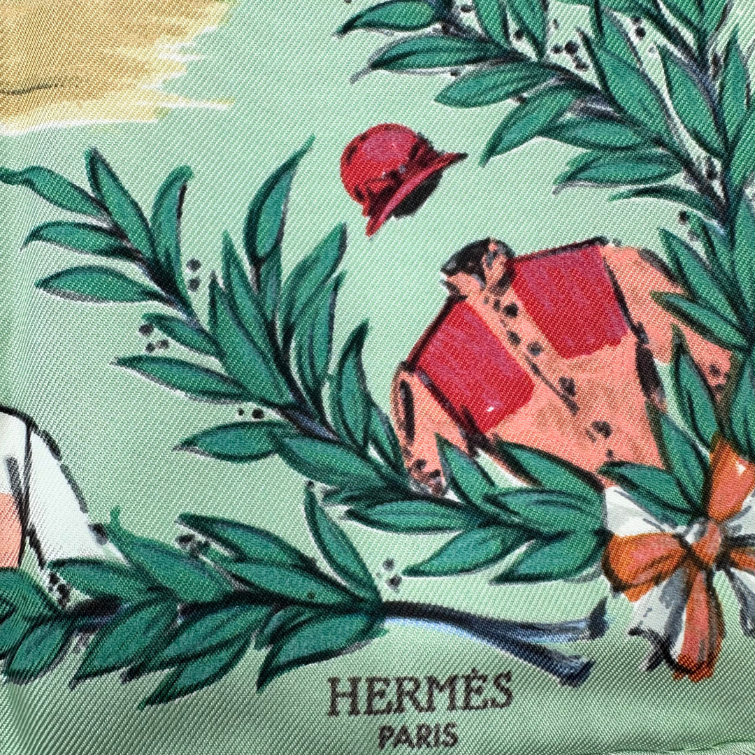 Hermes Champ De Courses A Chantilly Scarf