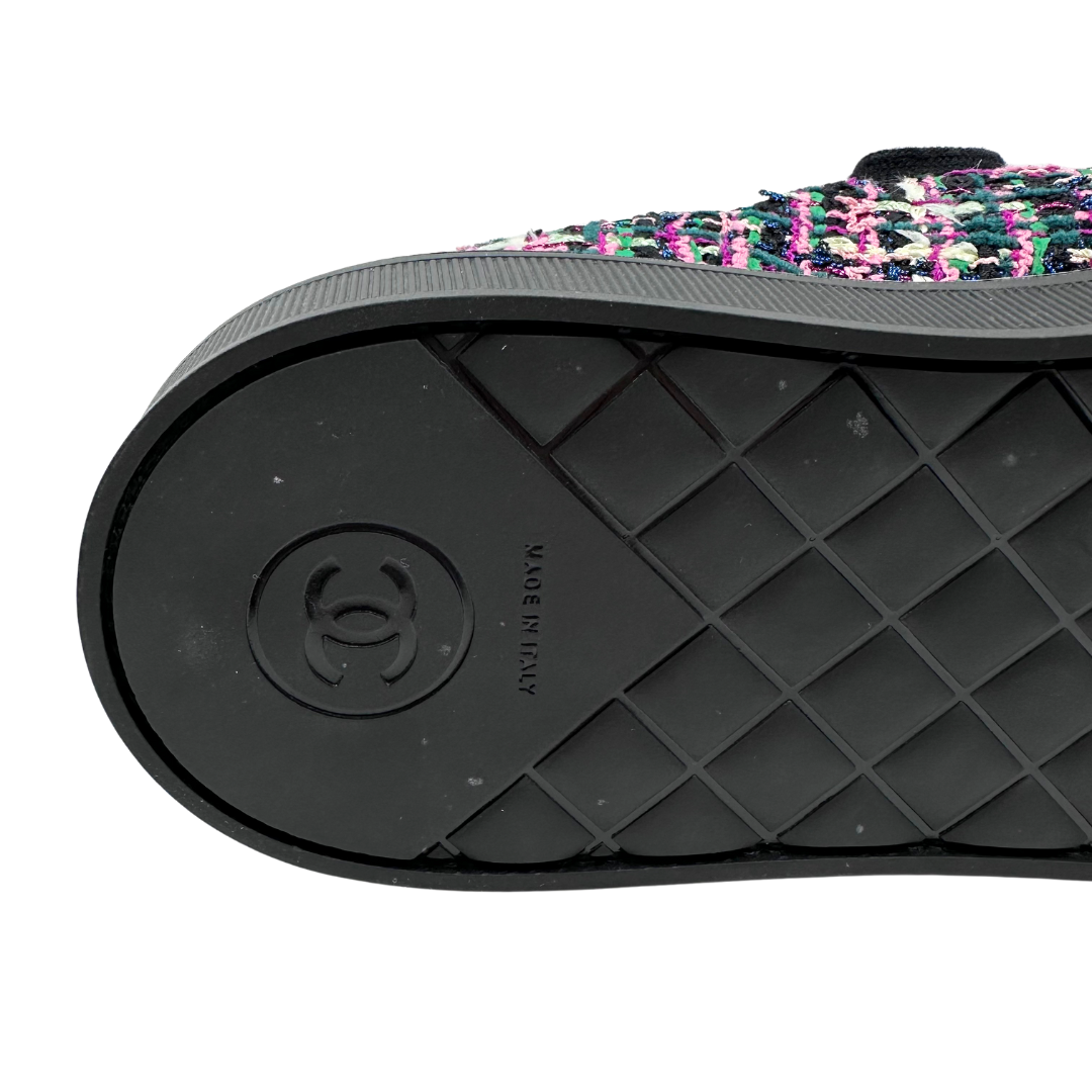 Chanel Multi Tweed Flats