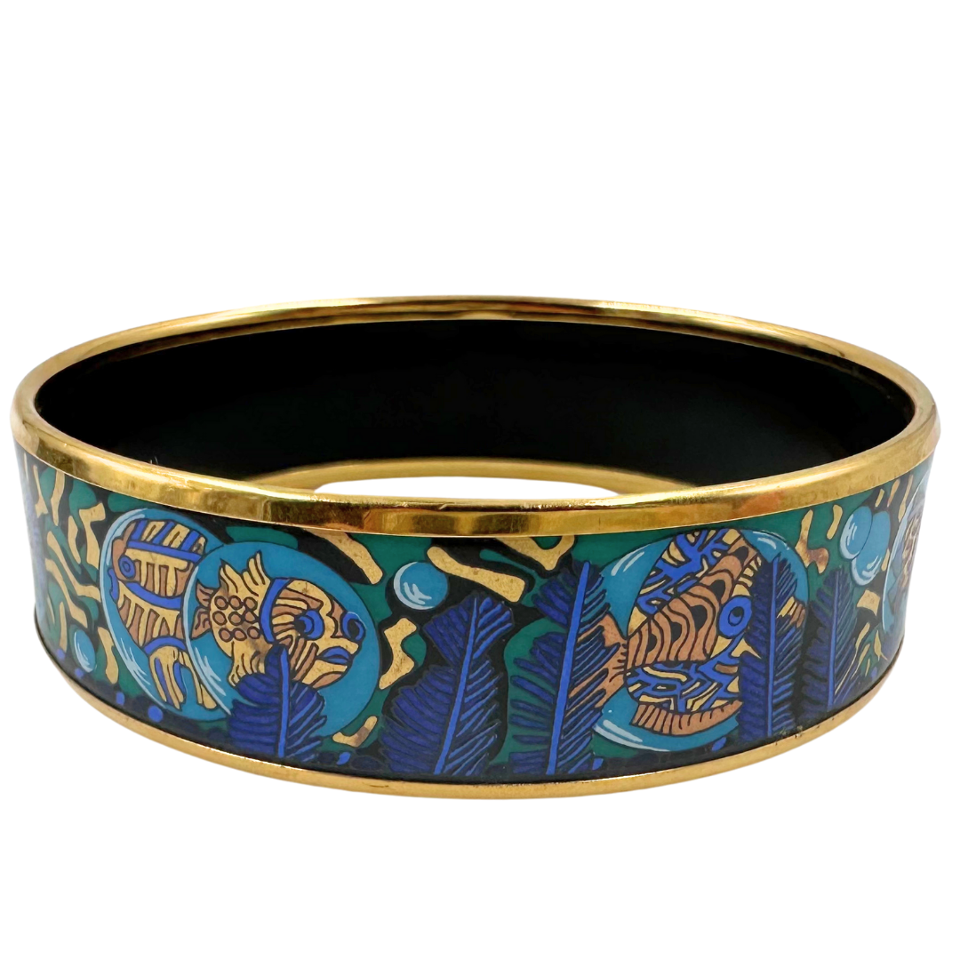 Hermes Enamel GM Medal Cloisonne Bangle