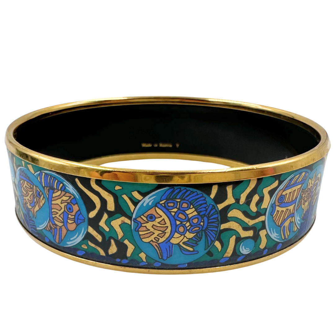 Hermes Enamel GM Medal Cloisonne Bangle