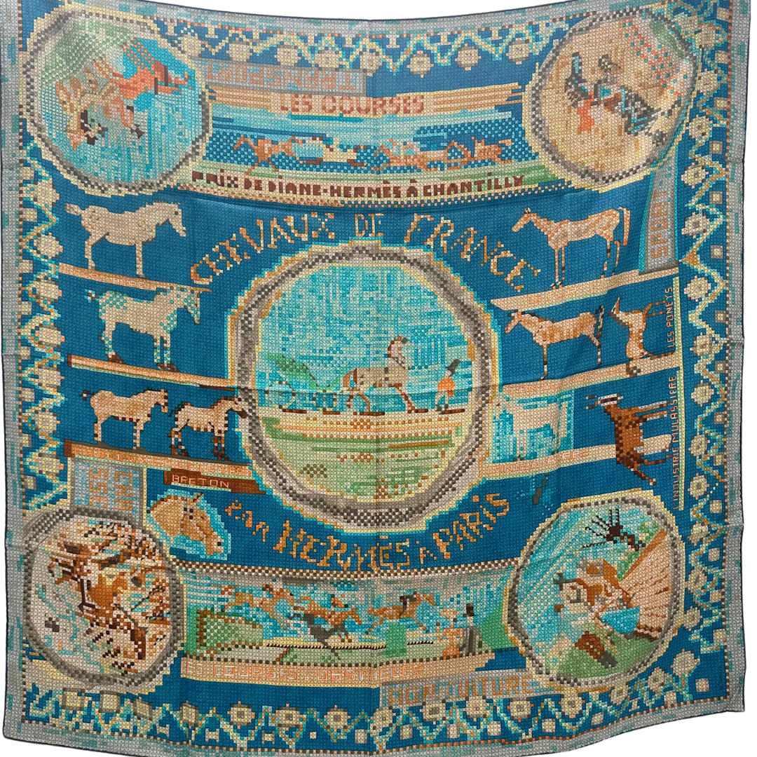 Chevaux de France Hermes Silk Scarf