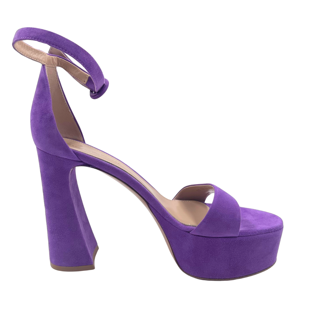 Gianvito Rossi 8 39 Purple Suede Heels