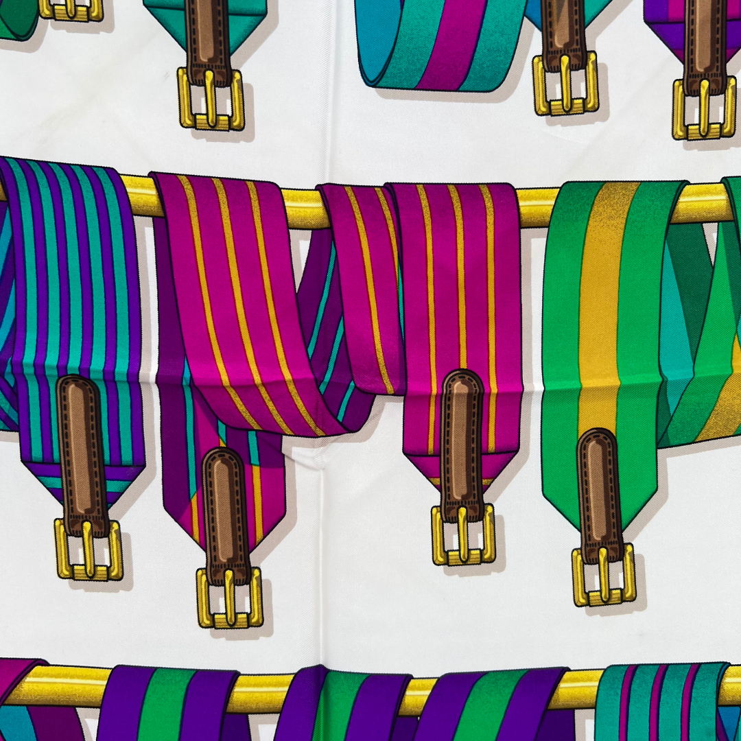 Hermes Scarf  Les Sangles by J. Metz