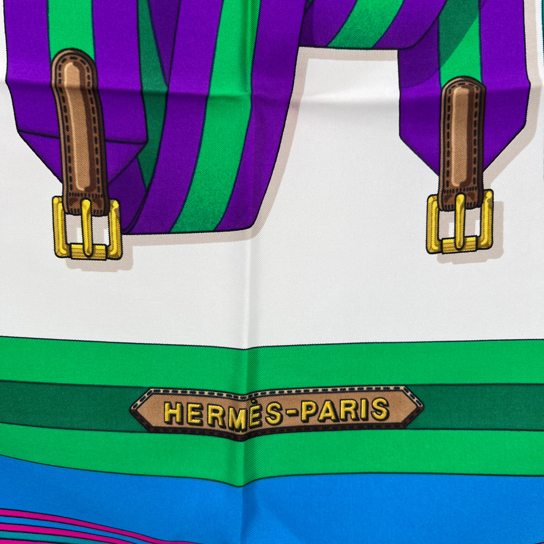 Hermes Scarf  Les Sangles by J. Metz