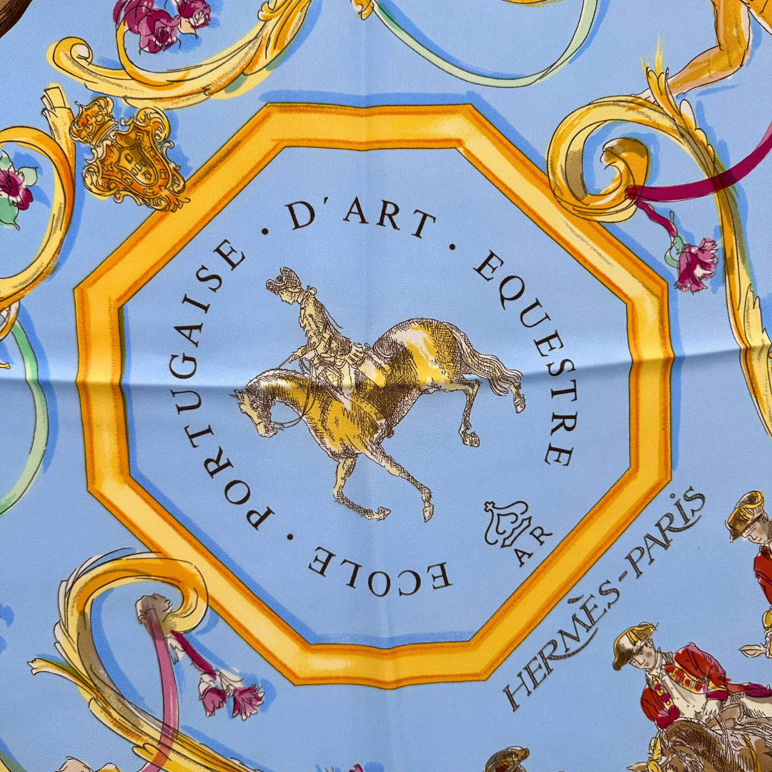 Hermes Ecole Portugaise d'Art Equestre Silk Scarf by Philippe Dumas