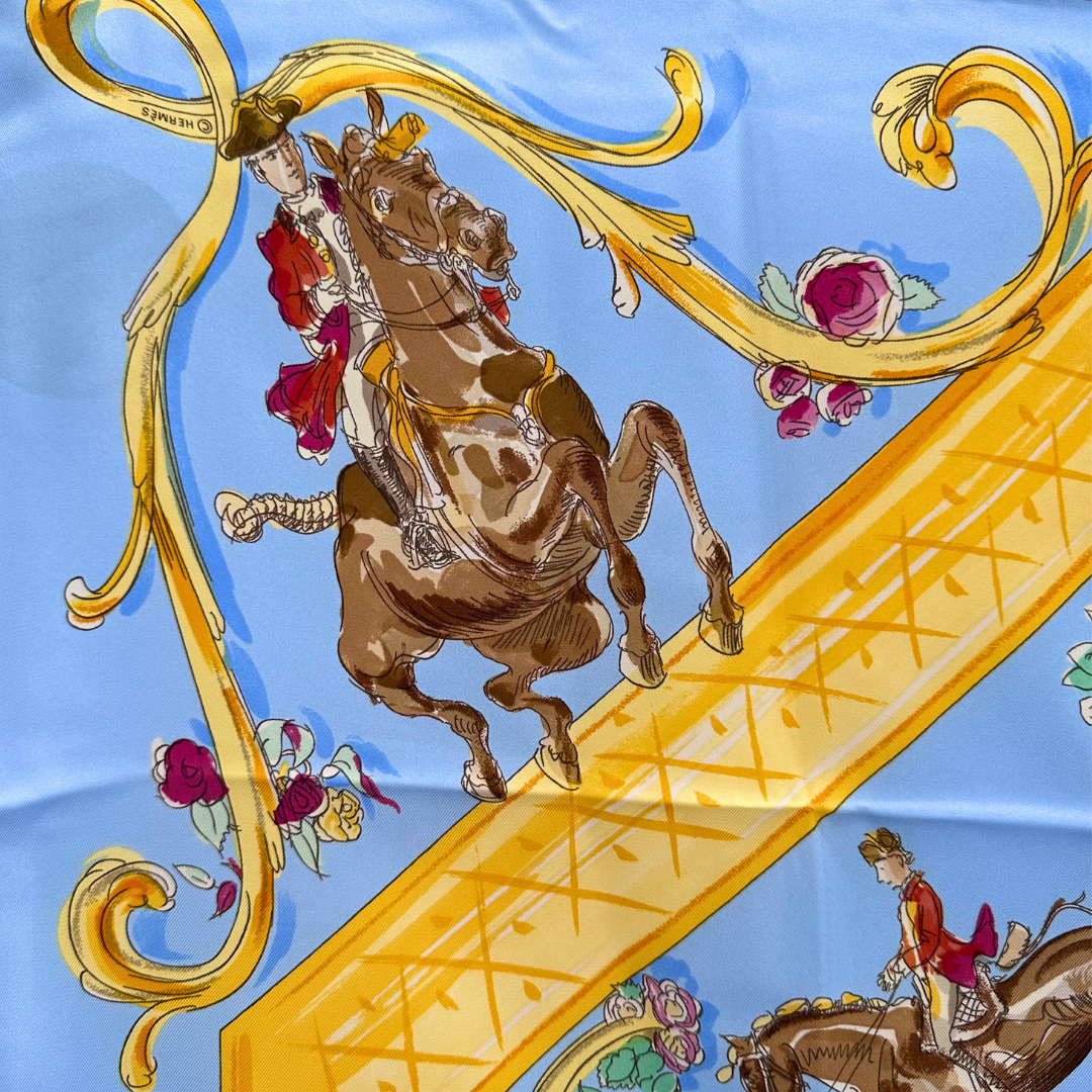 Hermes Ecole Portugaise d'Art Equestre Silk Scarf by Philippe Dumas