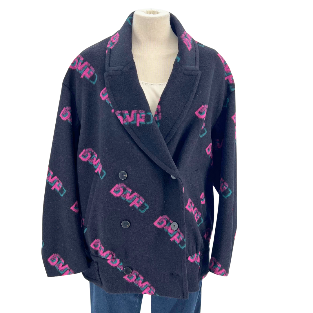 DVF Black/Purple Coat