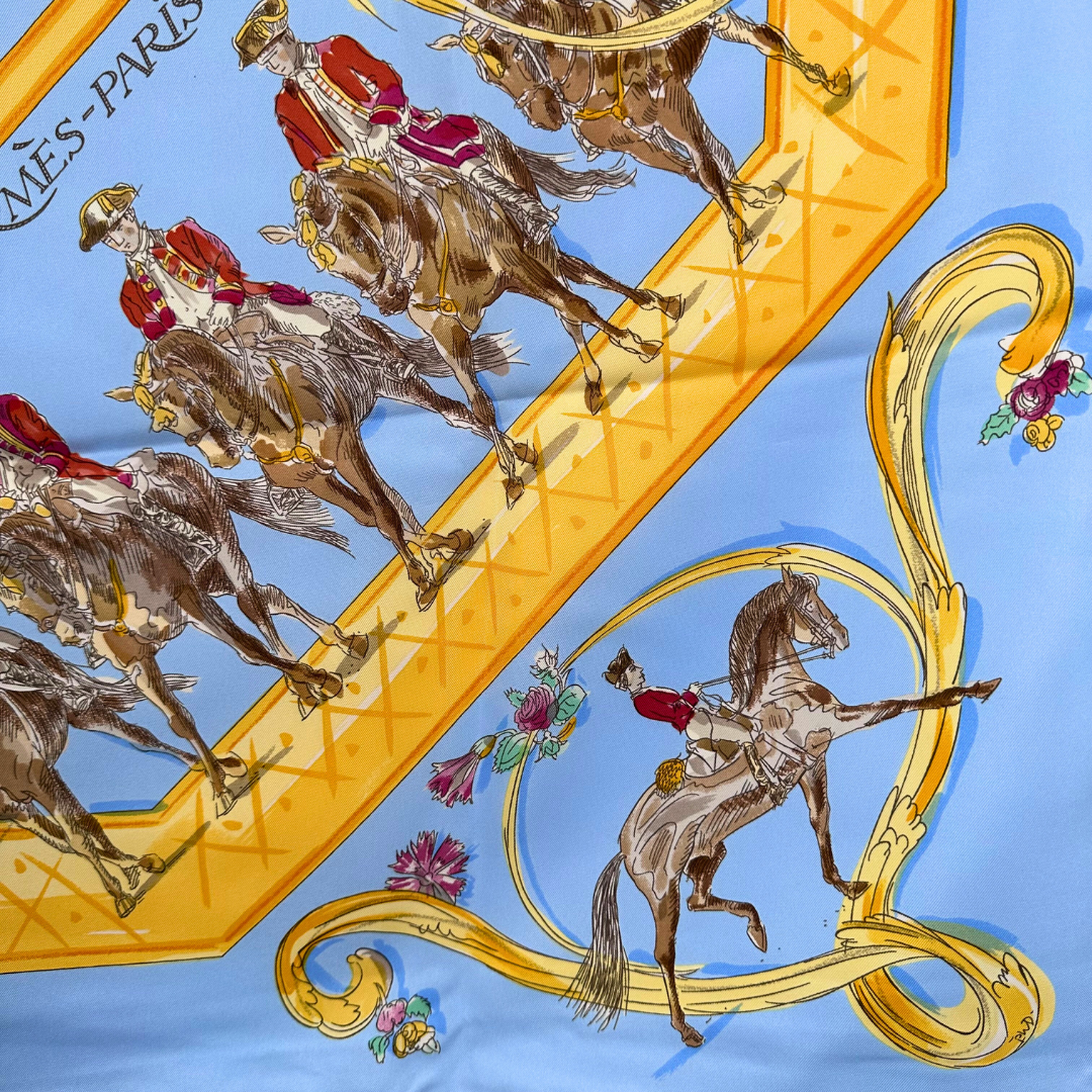 Hermes Ecole Portugaise d'Art Equestre Silk Scarf by Philippe Dumas