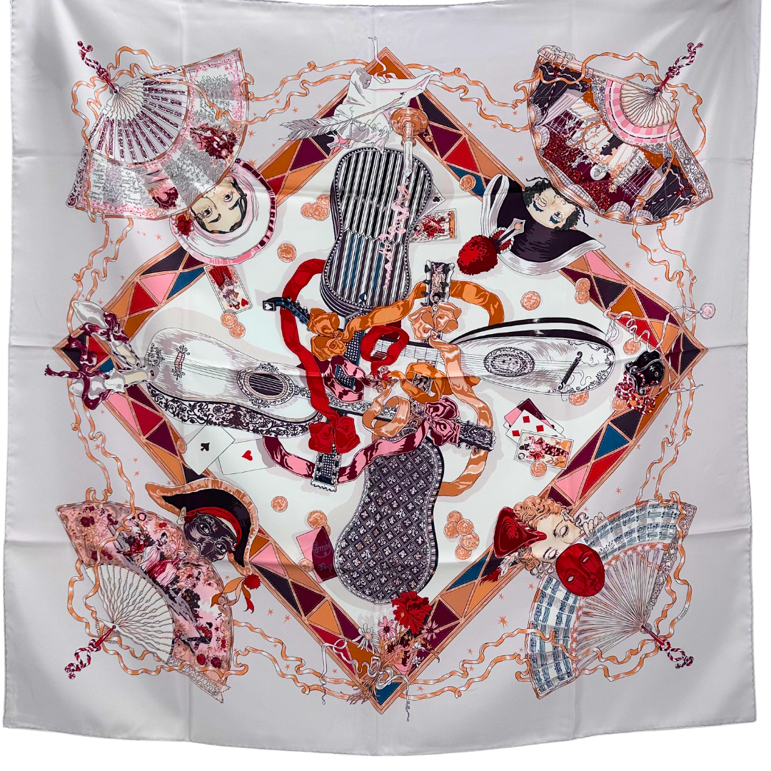 Au Clair de la Lune Hermes Silk Scarf by Sandra Laroche