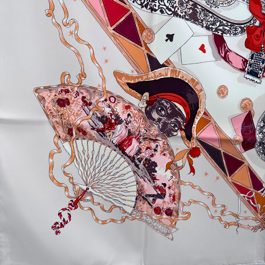 Au Clair de la Lune Hermes Silk Scarf by Sandra Laroche