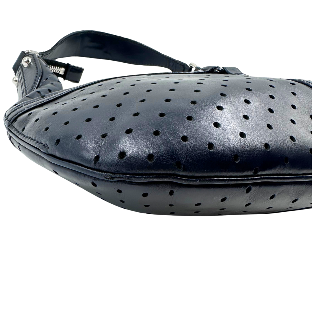 Gucci Perforated Calfskin Reins Hobo Top Handle Bag