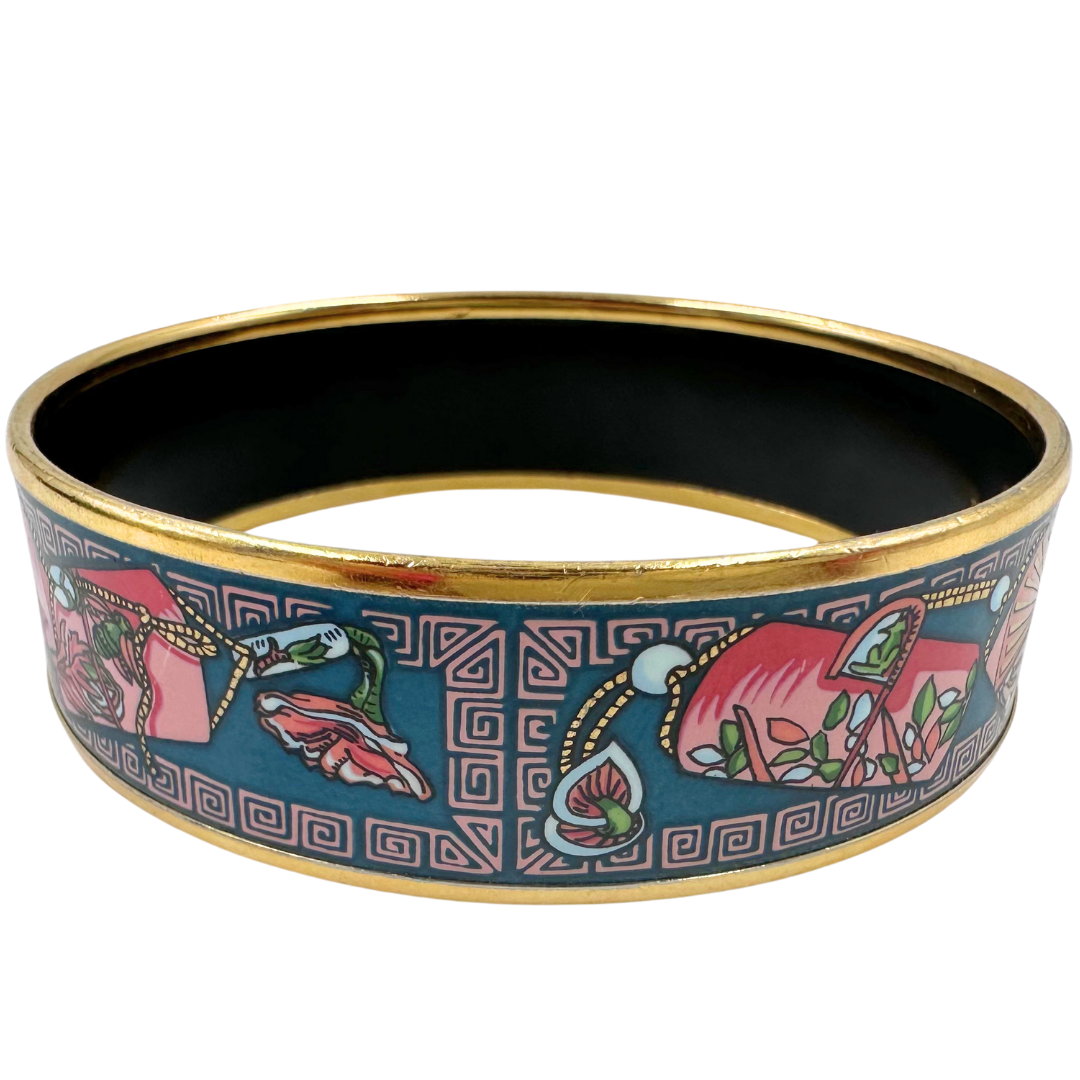 Hermes Enamel GM Medal Cloisonne Bangle