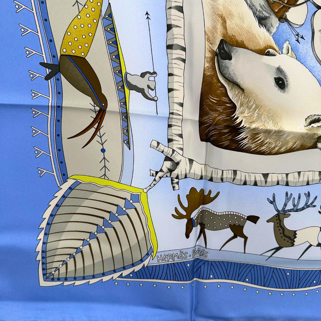 Hermes La Vie Du Grand Nord Scarf