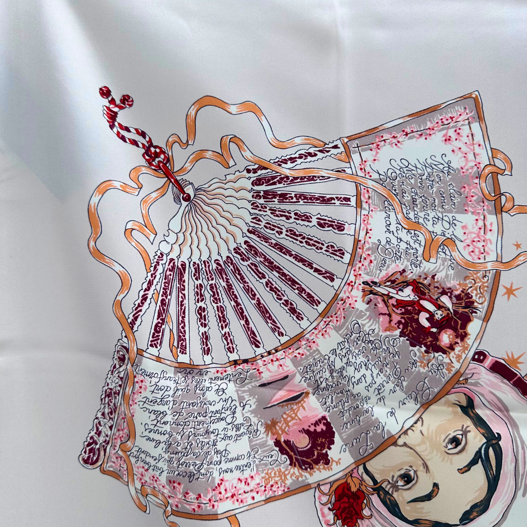 Au Clair de la Lune Hermes Silk Scarf by Sandra Laroche