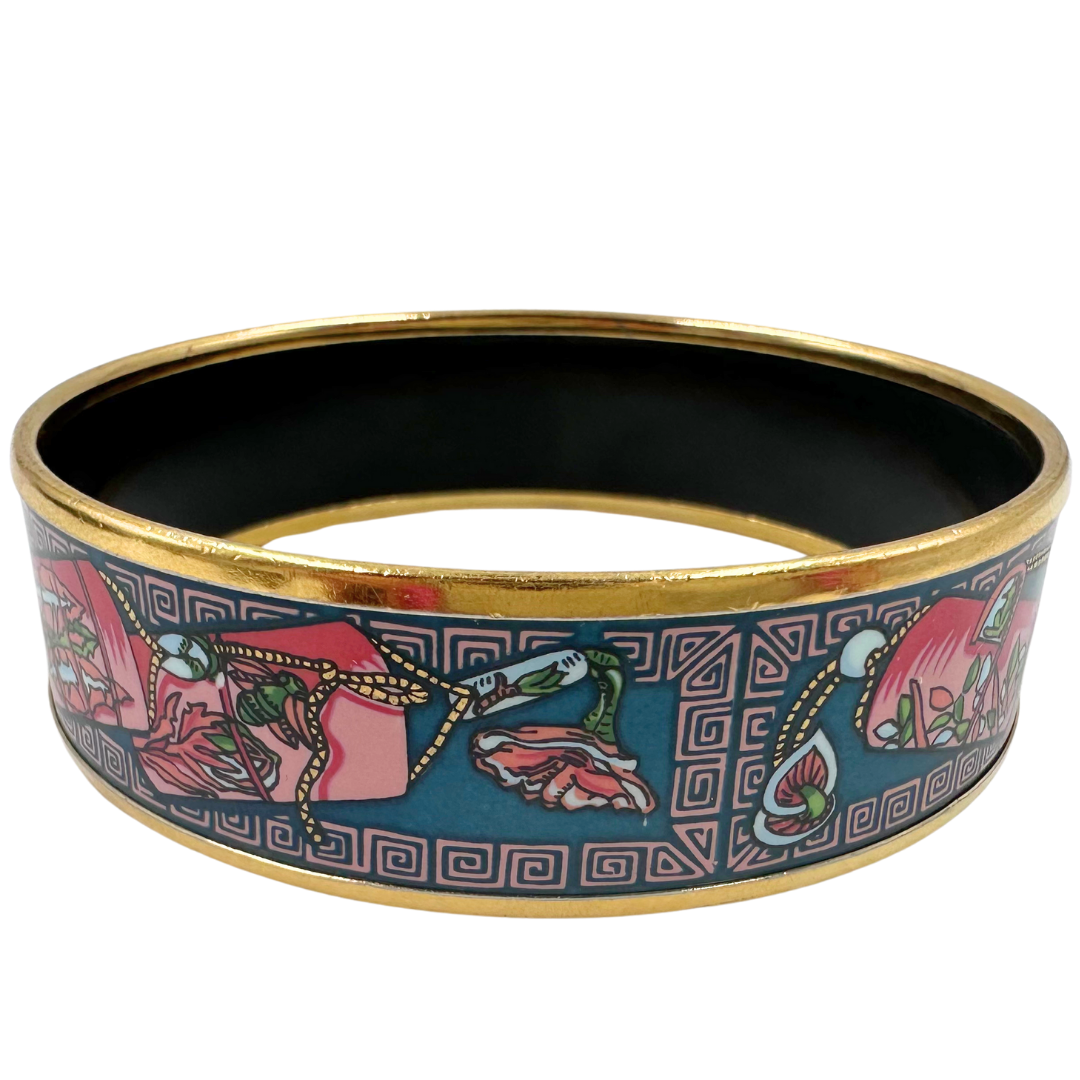 Hermes Enamel GM Medal Cloisonne Bangle