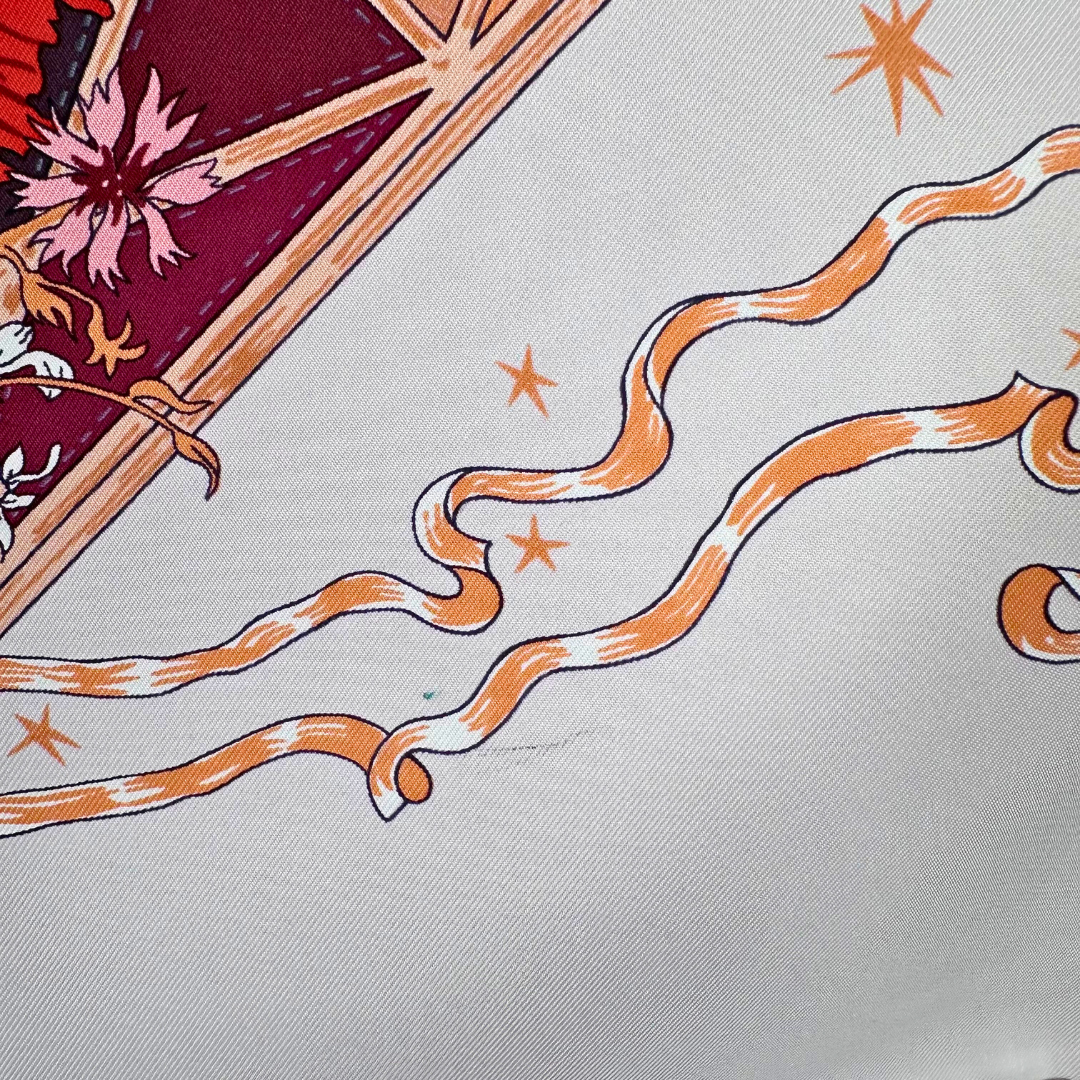 Au Clair de la Lune Hermes Silk Scarf by Sandra Laroche