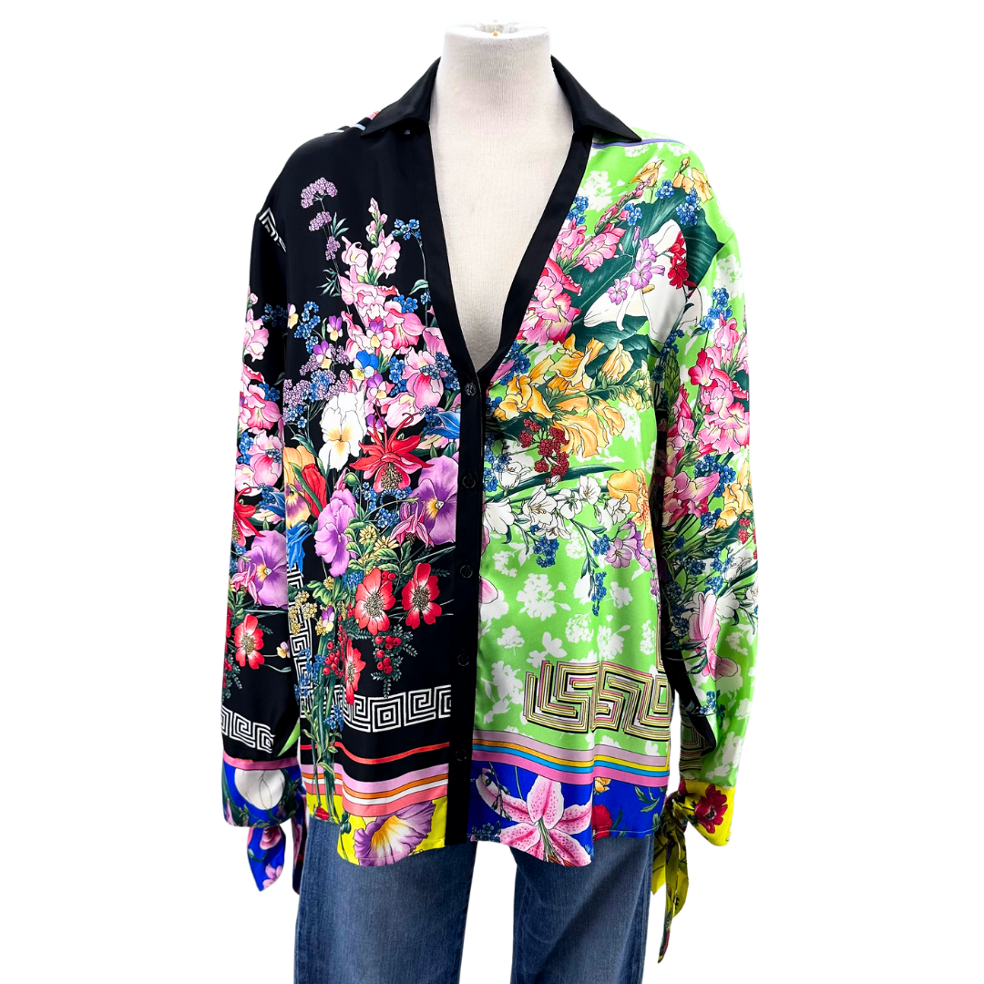 Versace Multi Floral Blouse