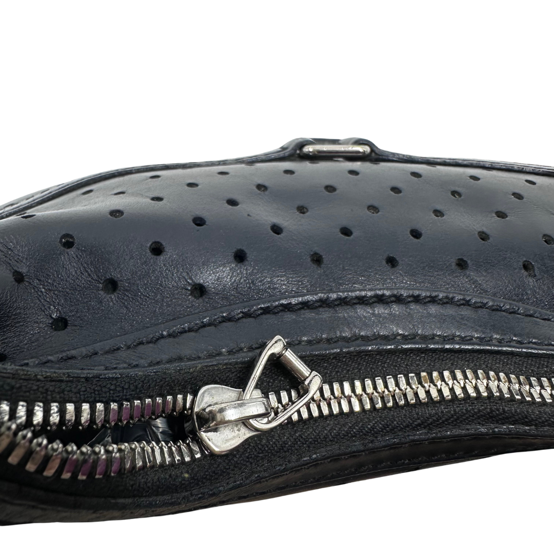 Gucci Perforated Calfskin Reins Hobo Top Handle Bag