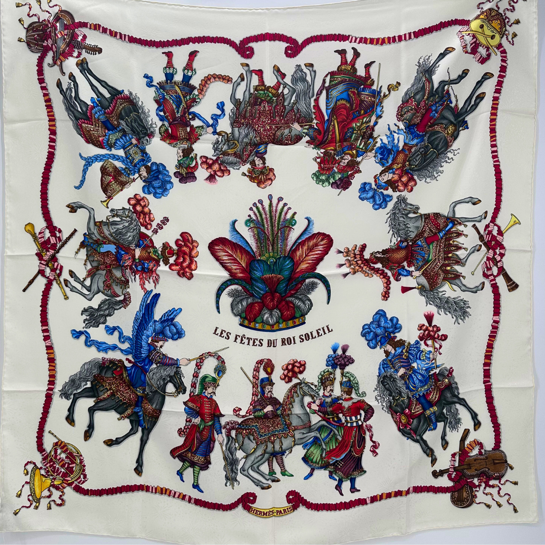 Les Fetes du Roi Soleil Hermes Scarf by Michel Duchene