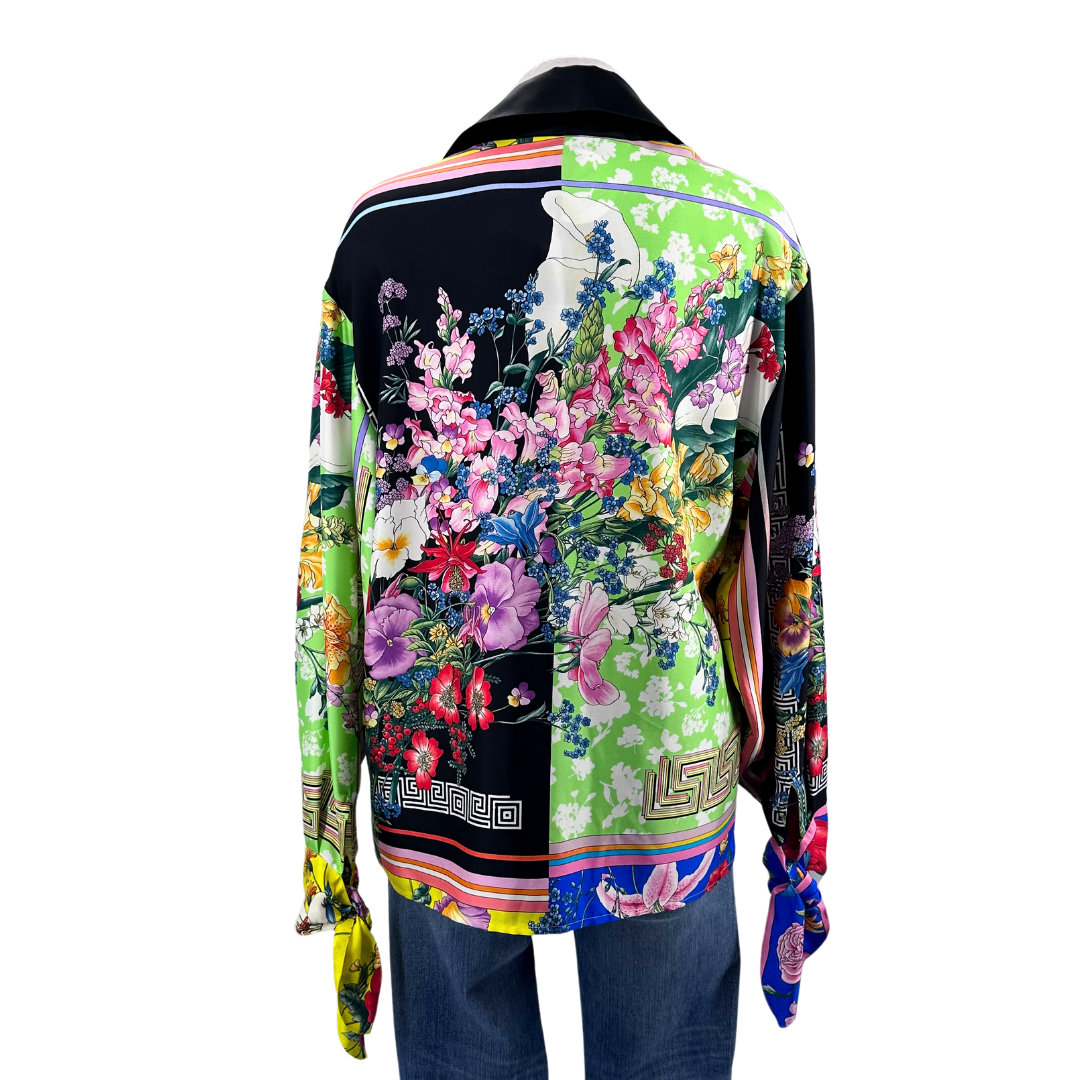 Versace Multi Floral Blouse