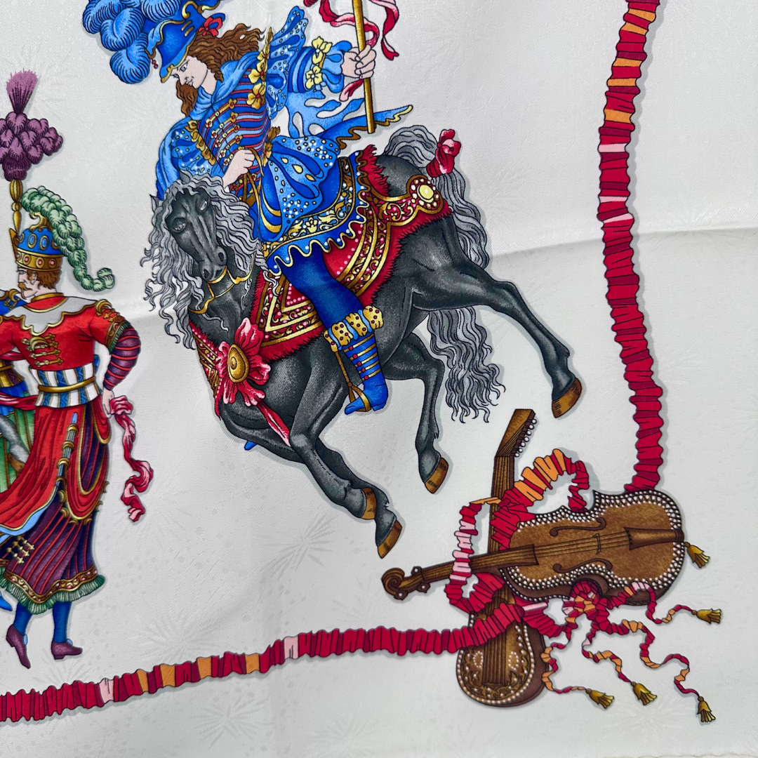 Les Fetes du Roi Soleil Hermes Scarf by Michel Duchene