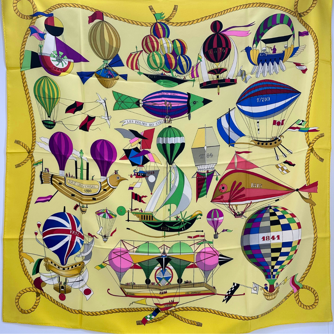 Hermes Les Folies Du Ciel Scarf