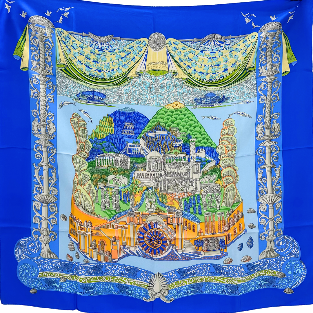 L'Atlantide Hermes Silk Scarf By Annie Faivre