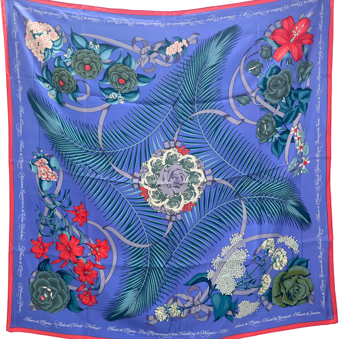 Hermes Scarf "Fleurs de l'Opera" by Julia Abadie