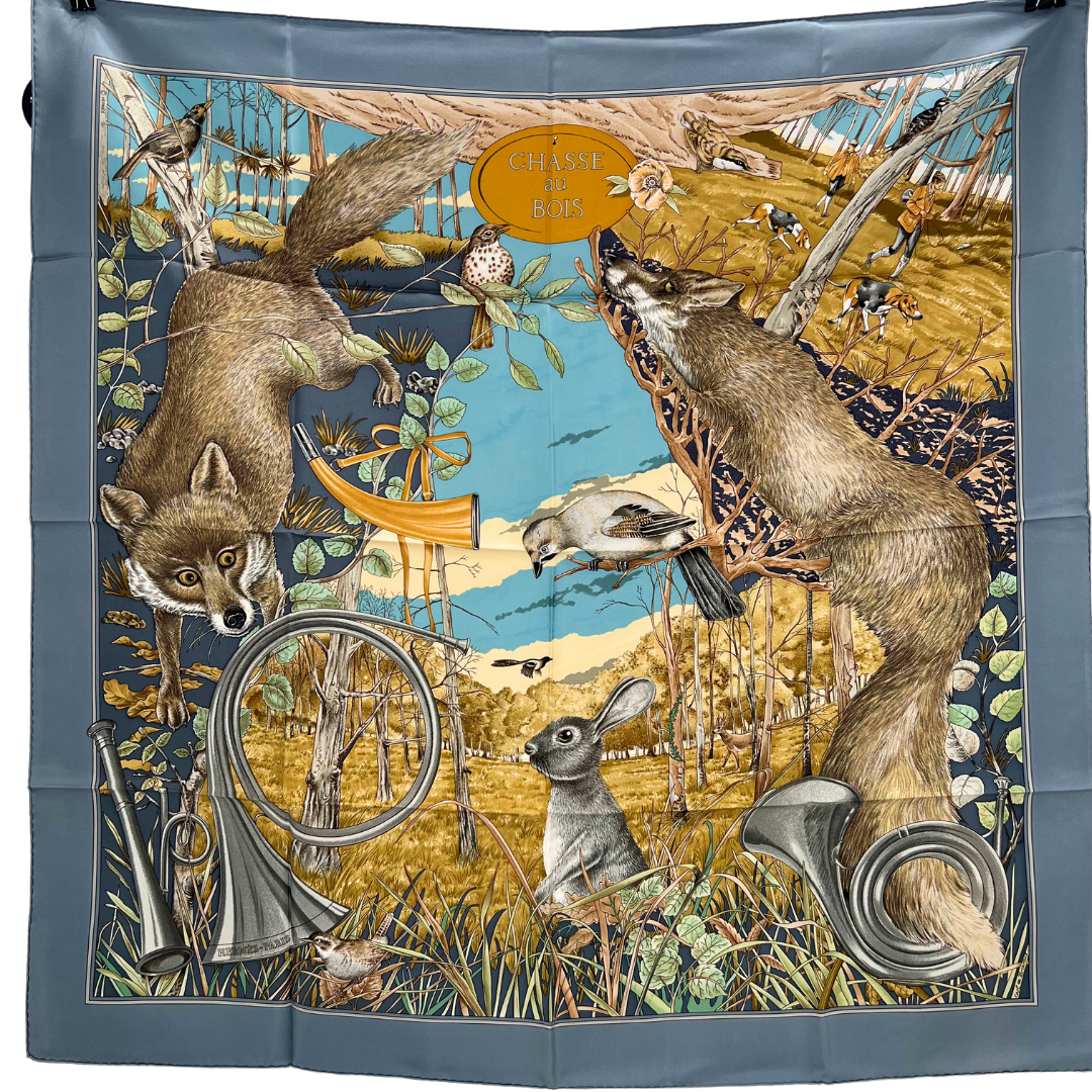 Chasse au Bois Hermes Scarf by Carl de Parcevaux