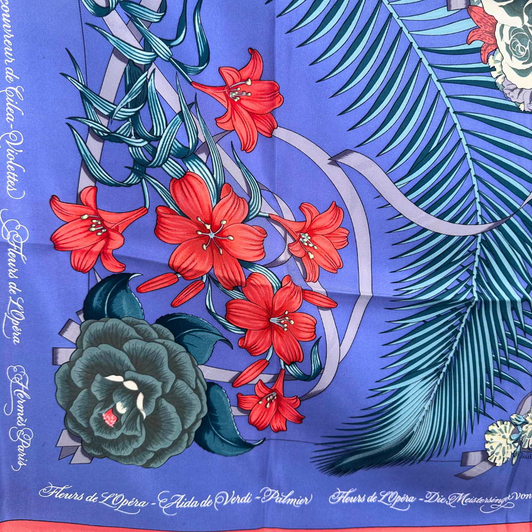 Hermes Scarf "Fleurs de l'Opera" by Julia Abadie