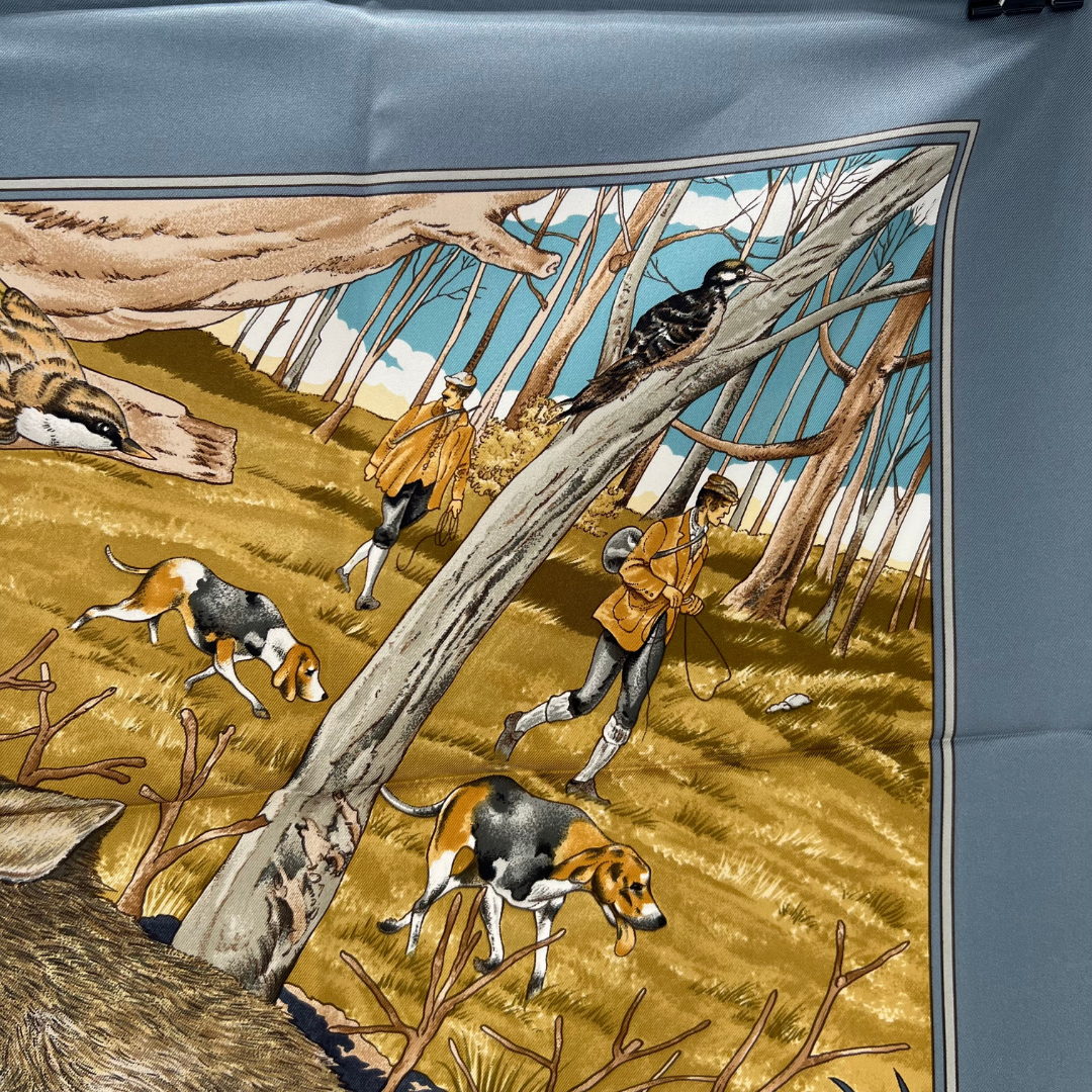 Chasse au Bois Hermes Scarf by Carl de Parcevaux