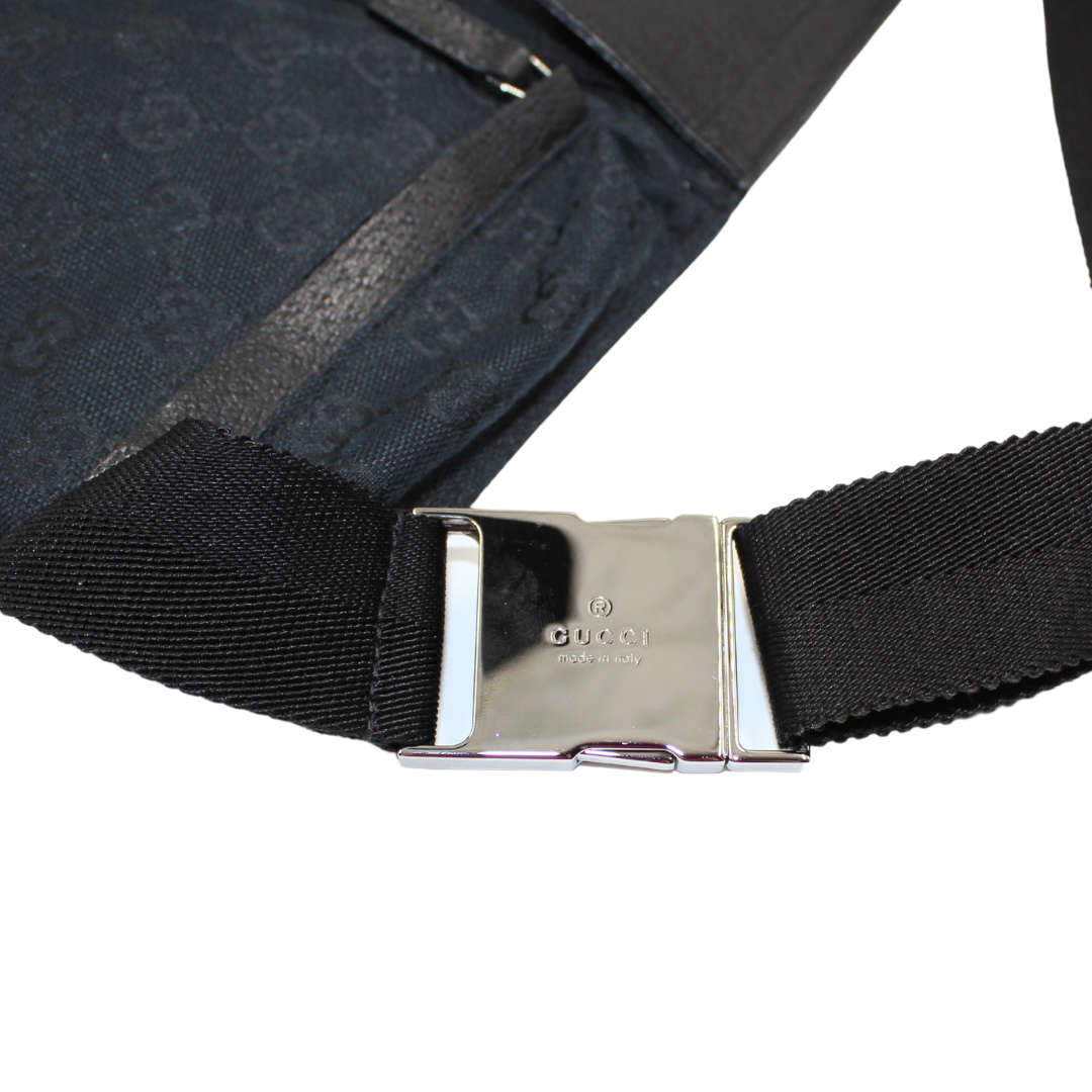 Gucci GG Denim Double Pocket Belt Bag