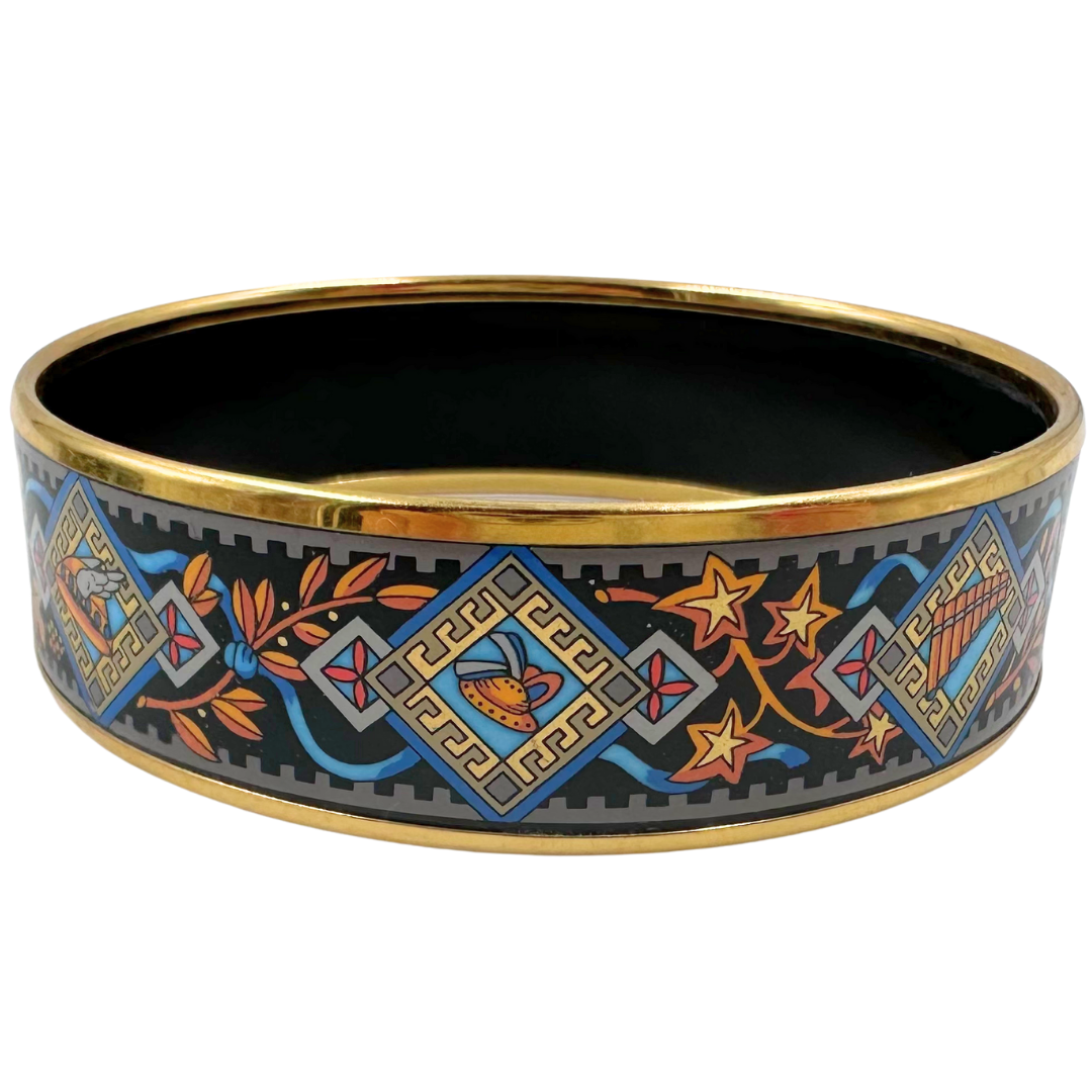 Hermes Enamel GM Medal Cloisonne Bangle