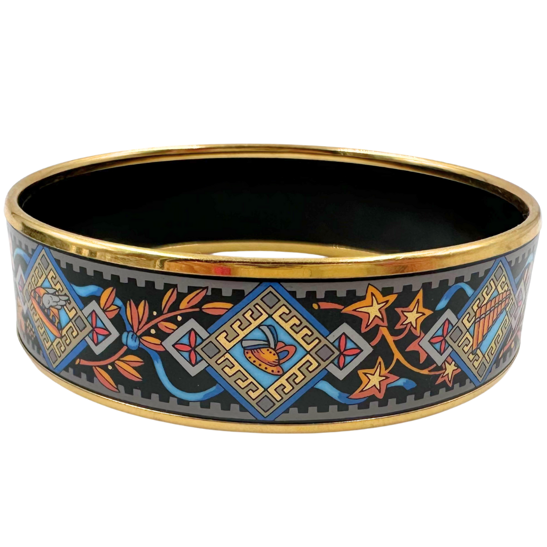 Hermes Enamel GM Medal Cloisonne Bangle