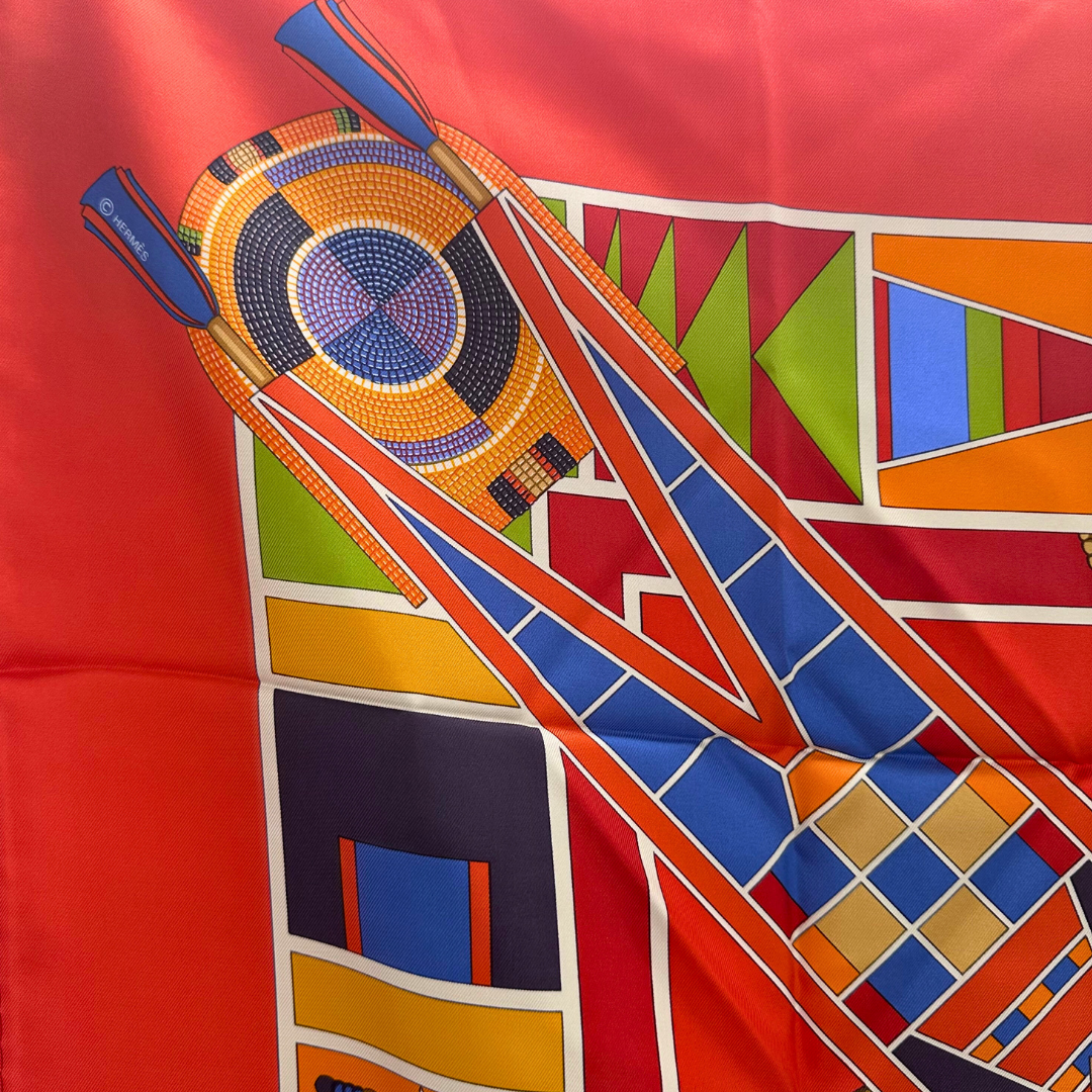 L'Art Indien des Plaines Hermes Silk Scarf